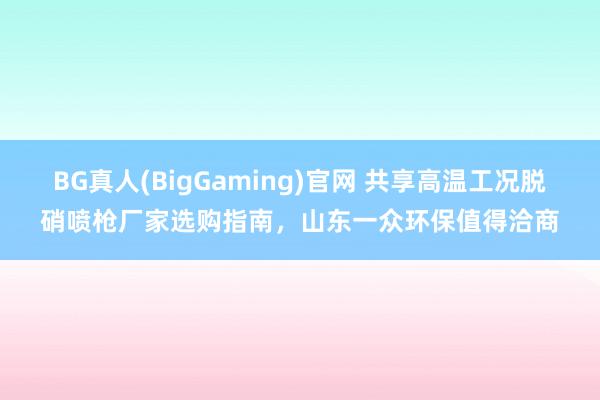BG真人(BigGaming)官网 共享高温工况脱硝喷枪厂家选购指南，山东一众环保值得洽商