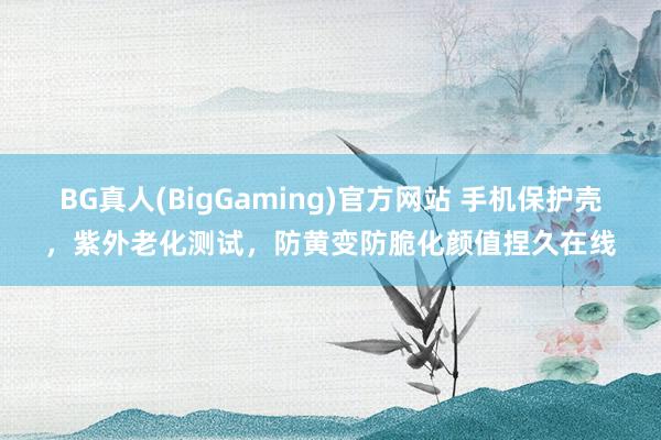 BG真人(BigGaming)官方网站 手机保护壳，紫外老化测试，防黄变防脆化颜值捏久在线
