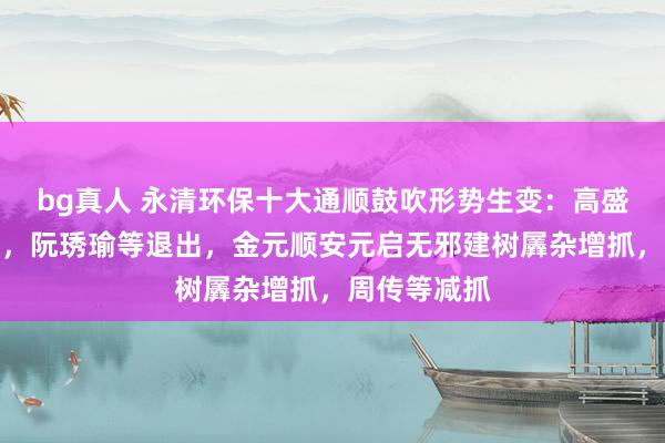 bg真人 永清环保十大通顺鼓吹形势生变：高盛公司等新进，阮琇瑜等退出，金元顺安元启无邪建树羼杂增抓，周传等减抓