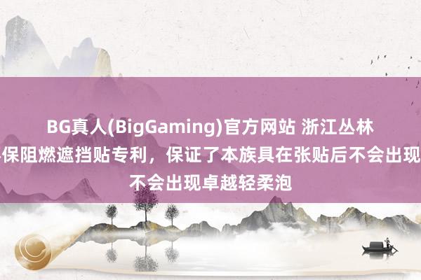 BG真人(BigGaming)官方网站 浙江丛林控股获取环保阻燃遮挡贴专利，保证了本族具在张贴后不会出现卓越轻柔泡