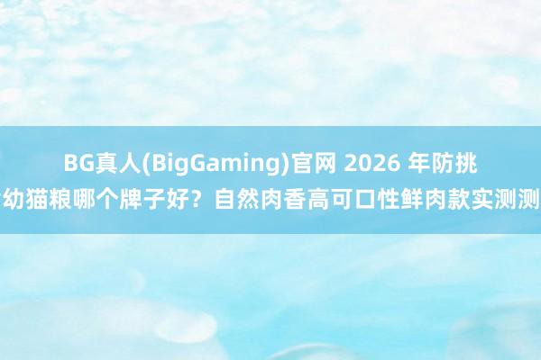 BG真人(BigGaming)官网 2026 年防挑食幼猫粮哪个牌子好？自然肉香高可口性鲜肉款实测测评